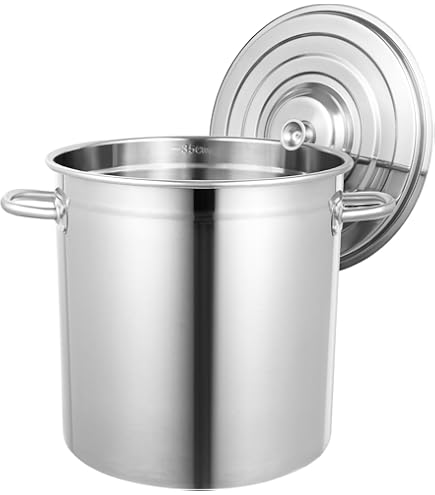 XJZHJXB Kookpan Soeppannen Soeppan Met Deksel Soeppan Met Kraan Roestvrij Staal Wijn Emmer 10 90l Melkkan Color Silver Size 25 25cm10l