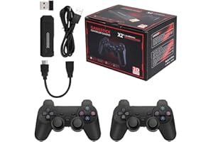 KINMRIS X2 PLUS Video Game Console With Two Double Wireless Controller Game Stick New Retro Game Console 4K HD (256G)