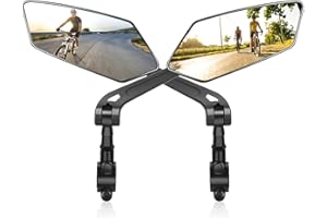 YTORGR Espejo de bicicleta plegable HD 360° giratorio para bicicleta, espejo retrovisor para manillar de bicicleta, bicicleta de montaña