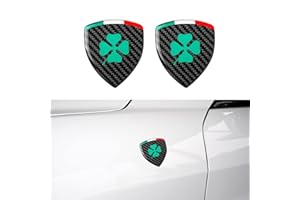 OYDDL 2PCS Universal Aufkleber Emblem Kompatibel mit Alfa Romeo 147 GT Brera 155 156 159 166 Giulia Mito Giulietta Spider 3D Abzeichen Schild Aufkleber