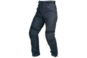 Juicy Trendz® Mens Motorcycle Trousers Windproof Textile Biker Pants Armoured Black Waterproof Motorbike Trousers for Men