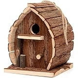 CKB LTD Nistkästen für Vögel Haus Holz Vogelhaus zum Aufhängen Hänge für Wildvögel rustikal natürlich wetterfest ideal für je