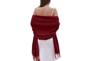 RIIQIICHY Bufanda de Invierno para Mujer Chal Fiesta Pashmina Grande Pañuelo Elegante Foulard Fular Estolas