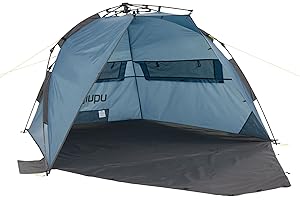 Uquip Namiot plażowy, szybki do rozłożenia, przeciwsłoneczny, z zamykanymi drzwiami, niebieski