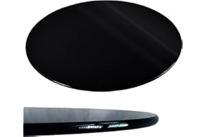 iomangio® Glasplatte Rund Ø 80cm Durchmesser Schwarz - Glasscheibe aus gehärtetem ESG Glas 8mm Dick – Tischplatte aus Sicherheitsglas Glas - Ideal als DIY Glastisch Tisch Glas Platte
