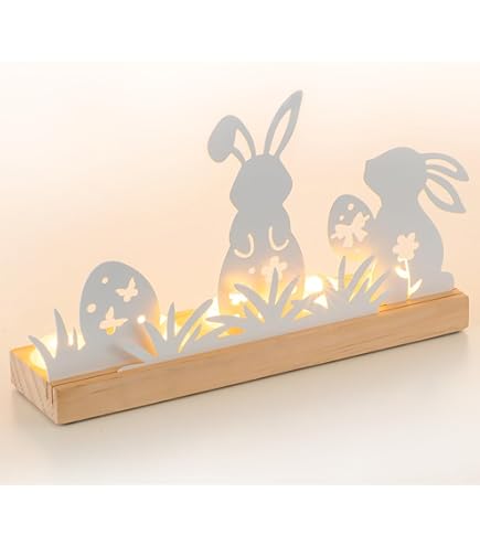 Bougie De Pâques Avec Lapins Et Fleurs Comme Décoration De