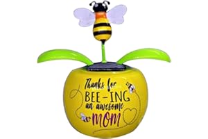 LUCKXING Figura de Flor Que Baila Solar, Flor Solar Que se tambalea para Coche, salpicadero, Adorno para Coche, decoración de salpicadero, con energía Solar, para Coche, casa u Oficina