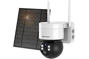 GENBOLT 2K Kamera słoneczna WIFI, Kamera IP Zewnętrzna WIFI, CCTV Zewnętrzna Kamera Bezpieczeństwa z Bateria 7800mAh, Zewnętrzna Kamera Monitoringu 2.4GHz, Kolorowym Noktowizorem, Wodoodporność