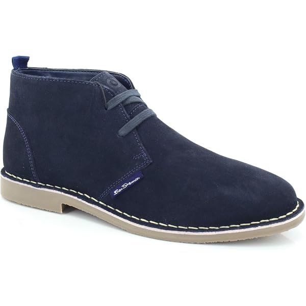Ben Sherman Hunt Lace-Up Blue Suede Leather Mens Shoes  display picture 2