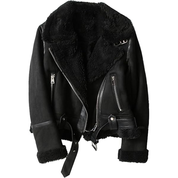 Giacca In Pelle Di Agnello Donna Eser Leather – Taglia 42, Colore Antracite, Modello Pilota Con Collo In Pelliccia