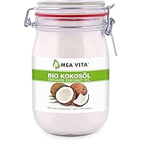 MeaVita Bio Kokosöl, nativ & kaltgepresst, 1er Pack (1 x 1000 ml) im Bügelglas