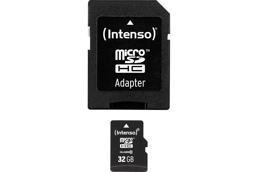 Produktabbildung zu Intenso microSDHC 32GB Class 10 Speicherkarte inkl. SD-Adapter, schwarz
