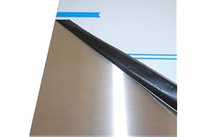 XMRISE 304 Stainless Steel Sheets Fine Plate Sheet Brushed Finish Industry Materials Metalworking Welding Thickness0.5mm,0.02" x16“x16
