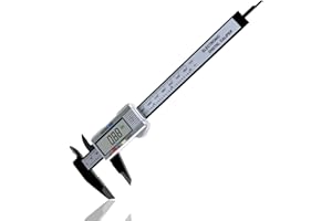 Fixget Measuring Calipers, Vernier Caliper Micrometer Digital Calipers Electronic with Large LCD Display Fractions Conversion 0-6 Inch/150 mm