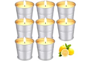 AOTTOM Citronella Candle Outdoor, 140 Hours Burning Time - 8 Pieces Outdoor Citronella Scented Candles Soy Wax Set Citronella Tea Lights Candle Indoor Outdoor Scented Candles for Camping Picnic Patio Garden
