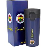 Fenerbah&ccedil;e Lisanslı &Ccedil;elik Termos Kilitli Mug 400 ml