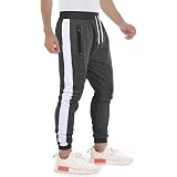 Sykooria Pantaloni Sportivi da Uomo in Cotone Pantaloni Tuta Casual con  Cerniera Tasche Laterali per Jogging,Trekking,Palestra,fitnesss - Grigio XL  : Amazon.it: Abbigliamento