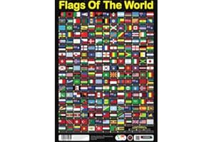 Sumbox A3 Flags of the World Poster – Educational Geography Wall Chart for Kids, Classroom or Home Learning