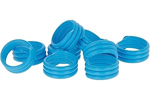 Kerbl Hobbyfarming Spiralringe, 18 mm, blau Kunststoff, 100 STK.