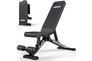 ‎JOROTO JOROTO MD60 Verstellbare Hantelbank Klappbare Trainingsbank Schrägbank mit 1,5 mm verdickter Stahl für Zuhause