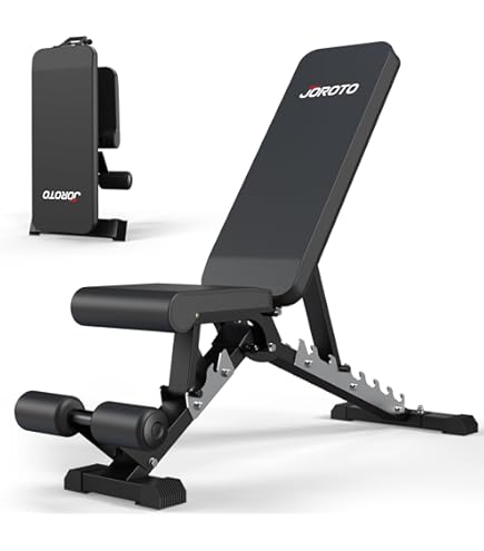 JOROTO MD70 Verstelbare Halterbank - Multifunctionele Fitnessbank 400KG, 8-Weg Rug & 5-Weg Zitting
