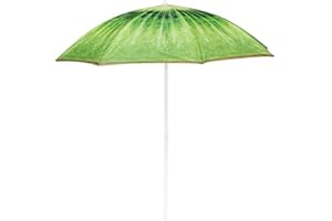 FineHome Knickbarer Sonnenschirm Strand Modell Kiwi 1,80m Schirm Sonnenschutz Gartenschirm Strandschirm Polyester grün UV Schutz