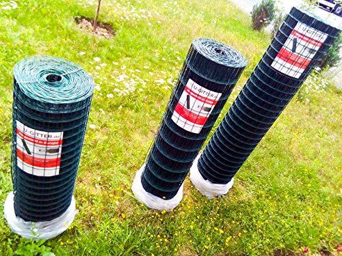 Schweißgitter, Schweißgitterzaun, Gartenzaun Grün, Wildzaun, Maschendrahtzaun, Gitterzaun. 25 m Rolle, Drahtstärke: 2,2 / 2,2 mm, Maschenweite: 50 x 50 mm (25 Meter Länge x 1200 mm Höhe) - 6