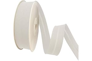 TEXTEX = Bies de 30mm de Ancho. 50% Algodón y 50% Poliéster. Pieza de 10m - (Blanco Roto)