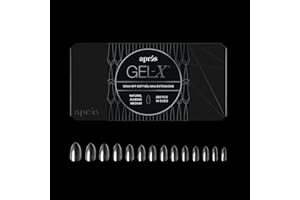 APRÉS Apres Gel-X® Almond Box of Nail Tips | 280 Gel-X Tips, Soft Tips, 14 Sizes 00-9 | Half-sizes Included (Natural Almond Medium, 280 ml (Pack of 1))