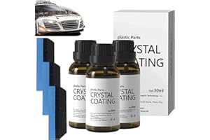 Sunhotty 3Pcs Car Plastic Restorer 30ML Plastic Parts Crystal Coating Durable Long-lasting luster Plastic Refreshing Back To Black Plastic Parts Refurbish Agent for Cars Truck Motorcycle