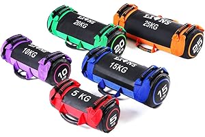 Lions 5kg/10kg/15kg/20kg/25kg Filled Weight Sand Power Bag Strength Training Fitness Crossfitt Running Workout Bags (20kg, Green)