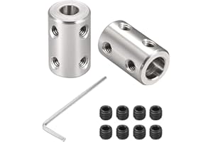 BORDSTRACT 2 Pièces 7mm à 10mm Coupleur Rigide, L22 x D16 Coupleur D'arbre à Vis De Blocage Connecteur De Moteur Acier 45# Pour Imprimantes 3D, Accessoires De Moteur