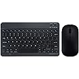 Se7enline Bluetooth Mouse and Keyboard, Rechargeable Universal Bluetooth Keyboard, Portable Wireless Keyboard, Suitable for MacBooks iPad Mac iOS Android Windows iPhone Tablets Smartphones PC, Black
