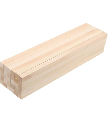 Listelli In Legno Faggio 57x1.9x0.7 Cm - Confezione Da 100 - Per Fai Da Te, Arte E Bambini