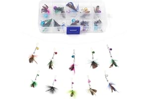 SONGWAY 10 Stück Katzenspielzeug Feder - Insektenförmig Katzenangel Ersatzfedern Anhänger Federn mit Glocken, Katzen Federspielzeug, Katzenspielzeug für Kätzchen und Katzen