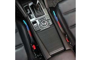 TOMSEN Car Seat Gap Filler Pad, PU Leather Car Seat Crevice Gap Filler Slot Plug Cover Pad Universal Accessory for All Vehicles Stop Dropping Things 2PCS(Black)