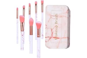 ZSMJAER Pinselset Makeup Start Makers mit Geschenkbox Tragbare Schminkpinsel Set Rosa Marmor Make Up Pinsel Set, Makeup Foundation Pinsel, Lidschatten Pinselset