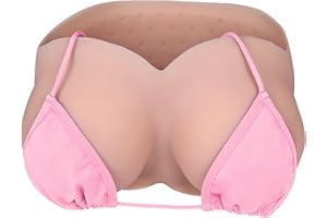 Vnmcry Pechos de Silicona Realista Crossdresser V-Cuello Prótesis Mamaria Sin Tirantes Formas Relleno de Algodón para Transgénero Mastectomía y Cosplay (Piel Beige - Copa E, Talla L)