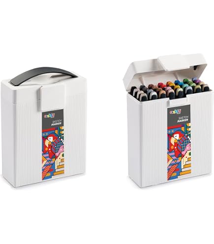 Carioca Plus I Marcatore Acrilico resistente al sole e all'acqua I Punta da 2mm I Confezione Rigida I 8 pezzi