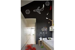 ‎KAROFOILFIX Magnet-Tafel-Folie Farbe: schwarz | 40 Größen | Preis-Leistung Top beschreibbar, abwischbar, magnetisch | Kreide Tafel Magnet Folie (200x75cm)