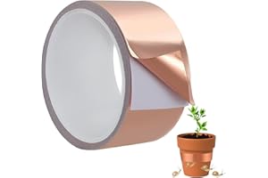 HISUMER Kupferband Gegen Schnecken 5cm x 20M Schneckenzaun Schneckenschutz für Hochbeet Pflanzen Kupferband Selbstklebend Schneckenabwehr Schneckenband für Anti Schnecken und Elektronikreparatur