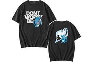 WESTTREND Fairy Tail T-Shirt Anime Happy Tee Kurzarm Fairy Tail Happy Graphic Pullover Unisex Manga Cosplay Sweatshirt