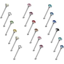 2/5pcs/pack roestvrij staal dubbele lagen neus ring piercing voor vrouwen mannen oor tragus oorbellen lip hoepel mode sieraden 20g | NL