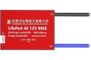 DALY BMS LiFePo4 4S 12V 60A PCB Scheda di Protezione con Porta Comune e Sonda Sensore per Batteria Al Litio nominale 3.2V Strumenti Elettrici FAI DA TE