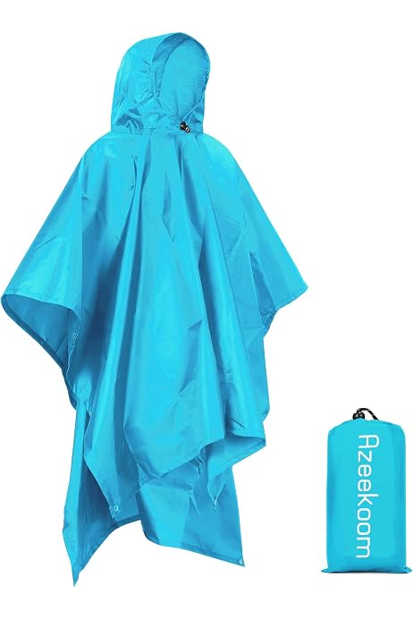 UTEFIF - Poncho De Pluie Jetable Transparent 3 En 1 Avec Sac De Rangement, Unisexe