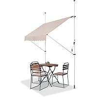 ArtLife Klemmmarkise Kuwait 150 x 120 cm – höhenverstellbar - Markise mit Handkurbel - ohne Bohren - Balkonmarkise…