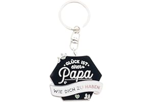 Manahia Schlüsselanhänger Papa | Glück ist einen Papa wie dich zu haben | Geschenk Anhänger für Papa, Vatertag | Geschenk für Papa - Geburtstagsgeschenk - Papa | zukünftiger Vater