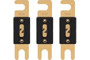 VEXUNGA ANL Fusibili Auto 80A 32V Fusibile Stereo 80 Amp 32Volt per Sistema Audio e Video Autoveicoli (Confezione da 3 Pezzi)