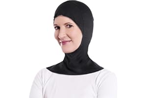 DAMILY Turban Cap Solide Musulmane des Femmes Maillot Hijab Écharpe de Tête Plain Underscarf Muslimah Écharpe Turban Cap