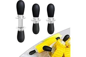 JUGUTA 3 Piezas Pinchos Para Mazorcas De Maíz, Pinchos Barbacoa Reutilizables,Tenedores De Maíz De Acero Inoxidable, Soporte Para Mazorcas De Maíz, Para Cocina, Hogar, Barbacoa, Picnic